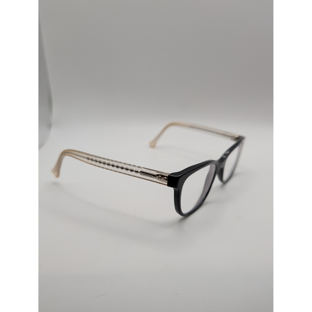 Coach HC6072 Black Glitter Crystal Cat Eye Eyeglass Frames Only Women 50-17-135